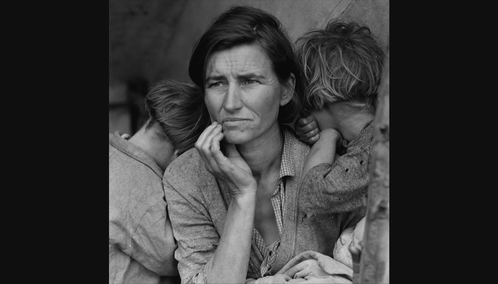 "Immigrant Mother" portrait of florence thompson 1936 Nipomo CA by photographer Dorothea Lange